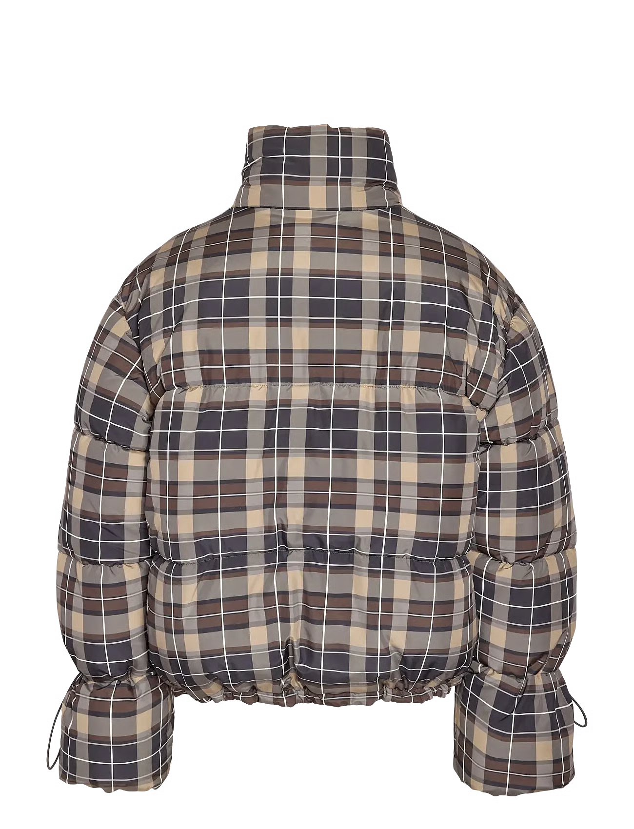 Rosy Brown Checked Puffer