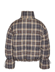Rosy Brown Checked Puffer