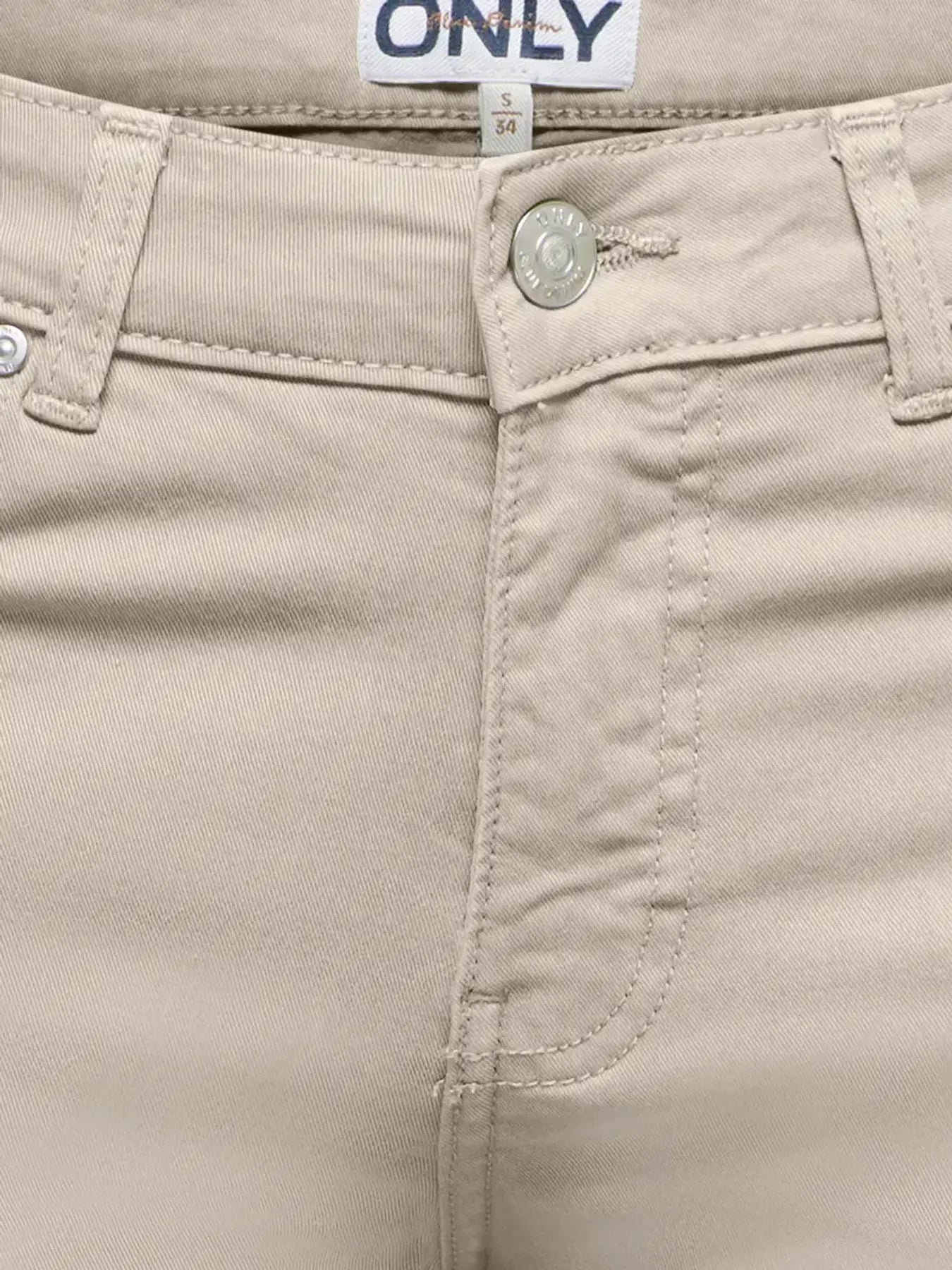 Madison  Ecru Cream Denim Wide-Leg Jeans