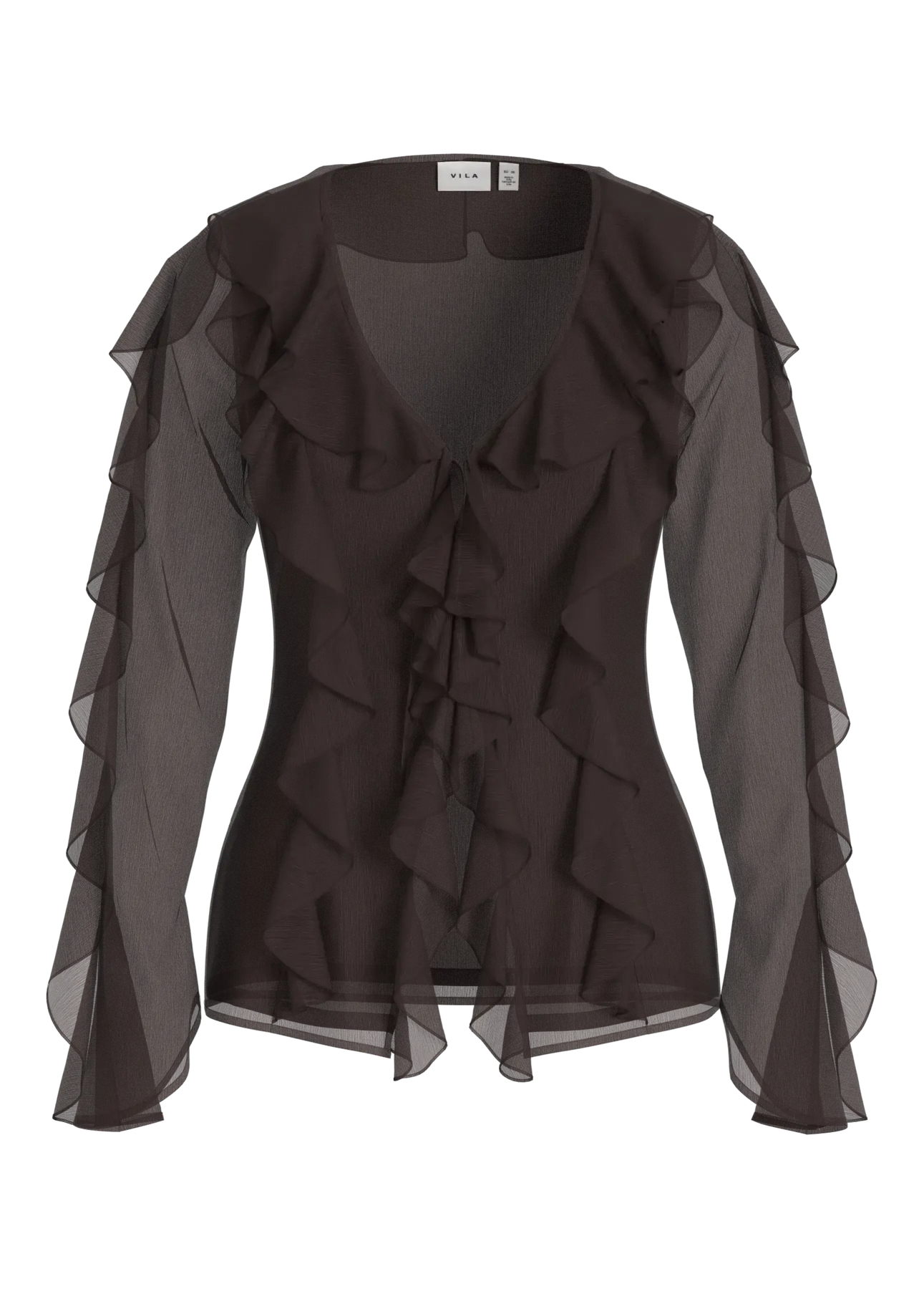Falia Frill V-neck Blouse