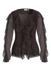 Falia Frill V-neck Blouse