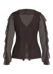 Falia Frill V-neck Blouse