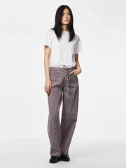 Billow Stripe Barrel Leg Jeans