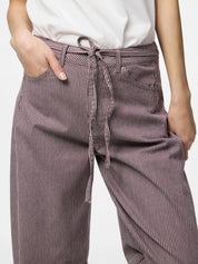 Billow Stripe Barrel Leg Jeans