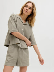 Global Waffle Shorts Taupe
