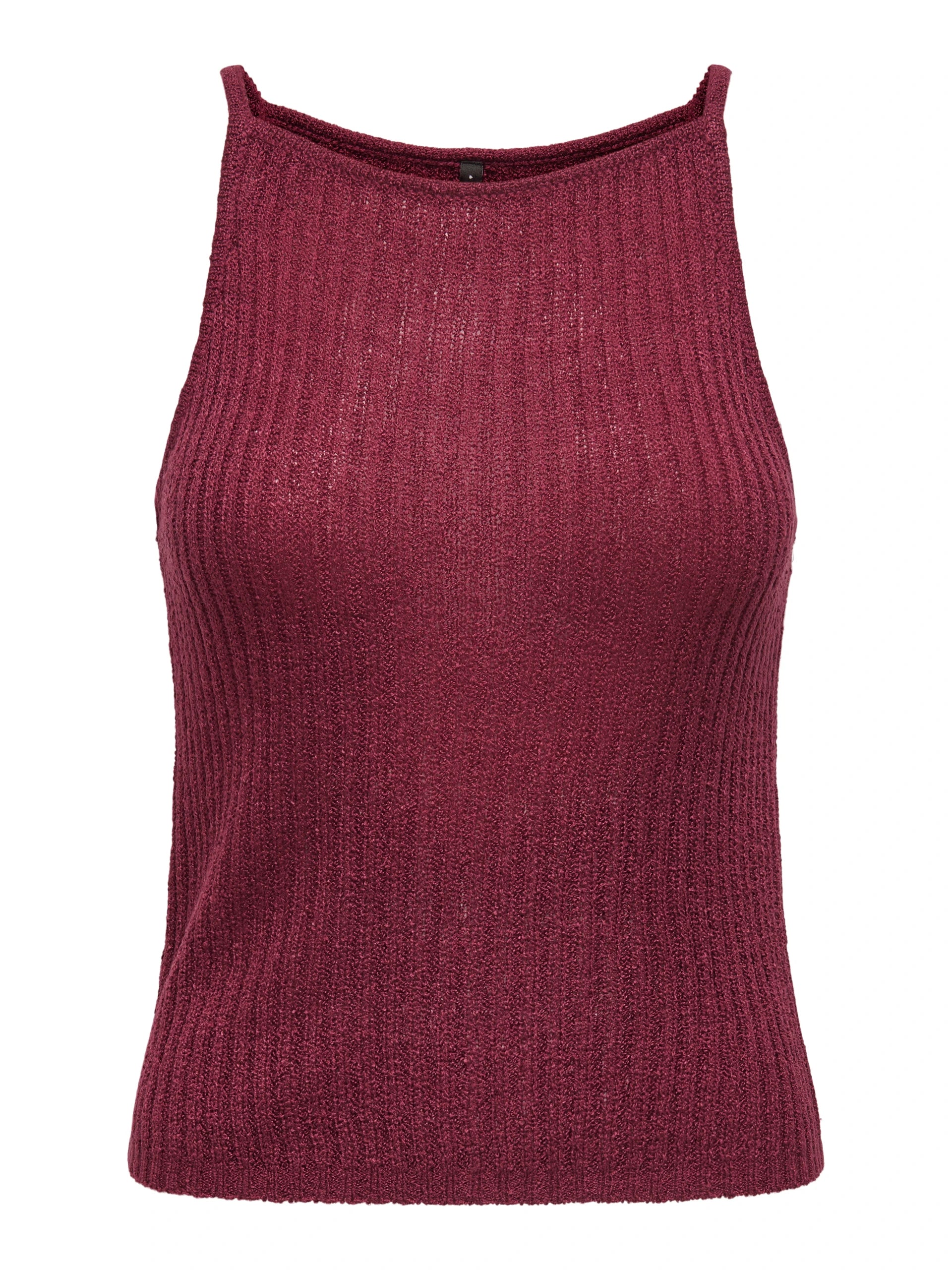 Miami Wine Knit High Neck Vest