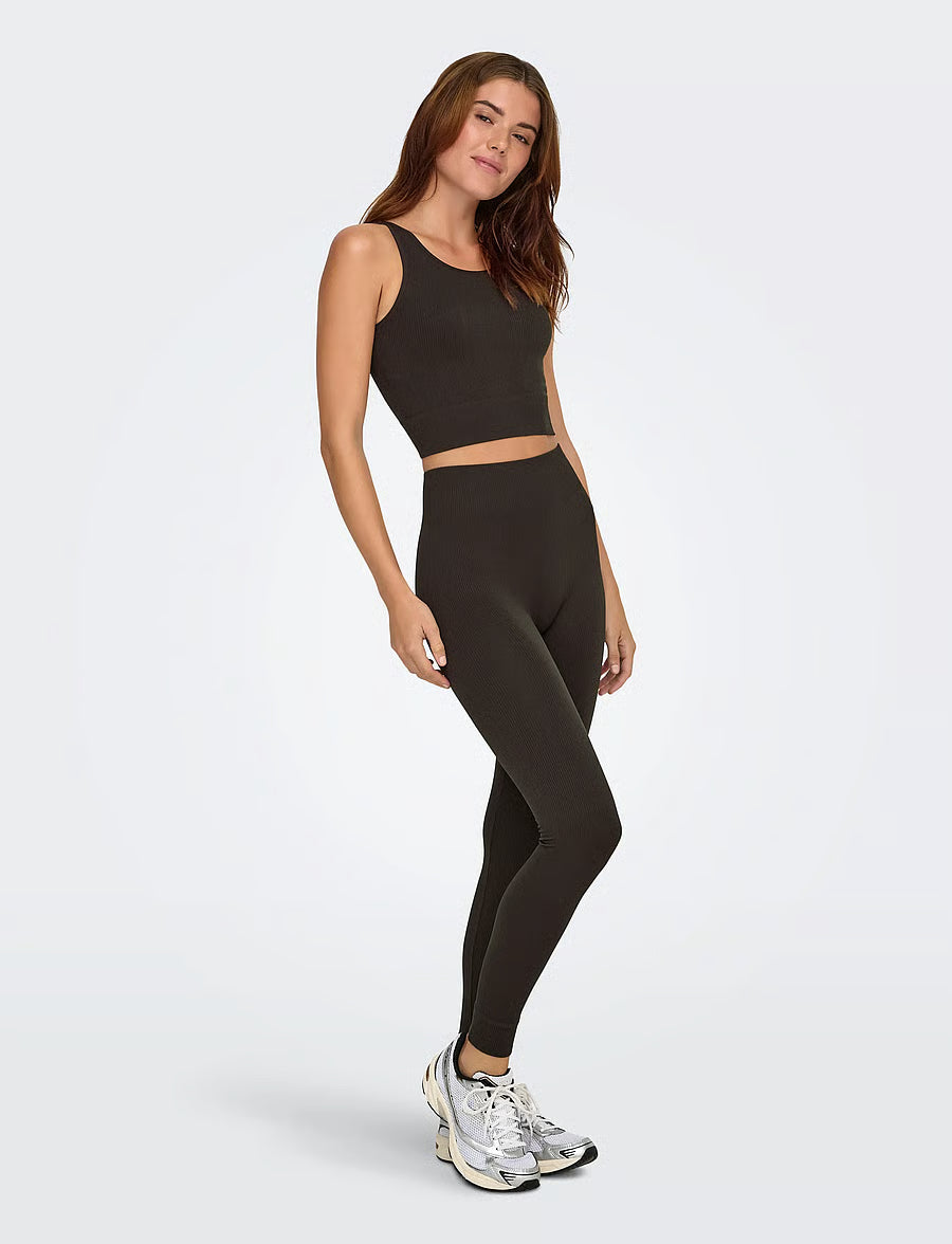 Pjaia Ribbed Leggings Brown