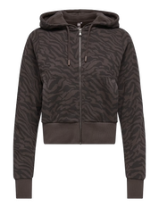 Caro Zebra Hooded Short Zip Up