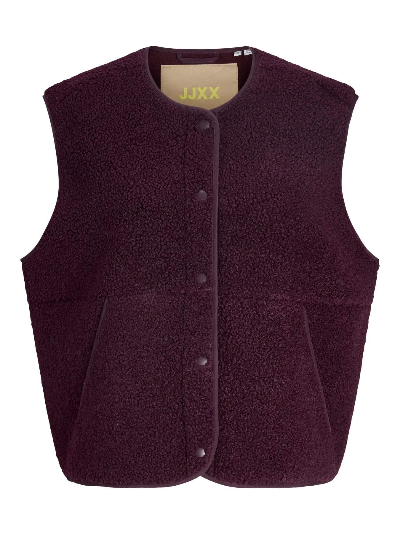 Vera Teddy Vest Gilet Wine