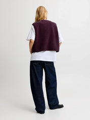 Vera Teddy Vest Gilet Wine