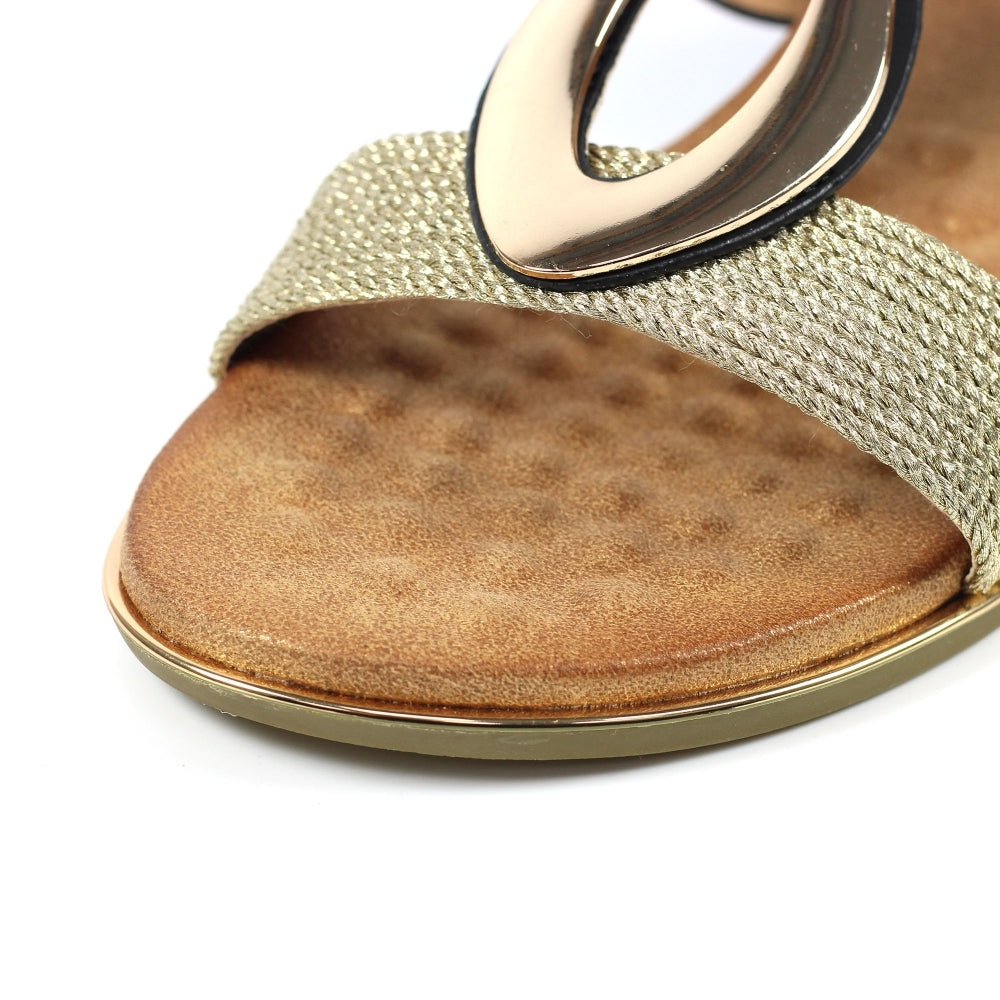 Porto Black Wedge Sandal