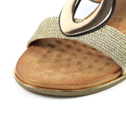 Porto Black Wedge Sandal