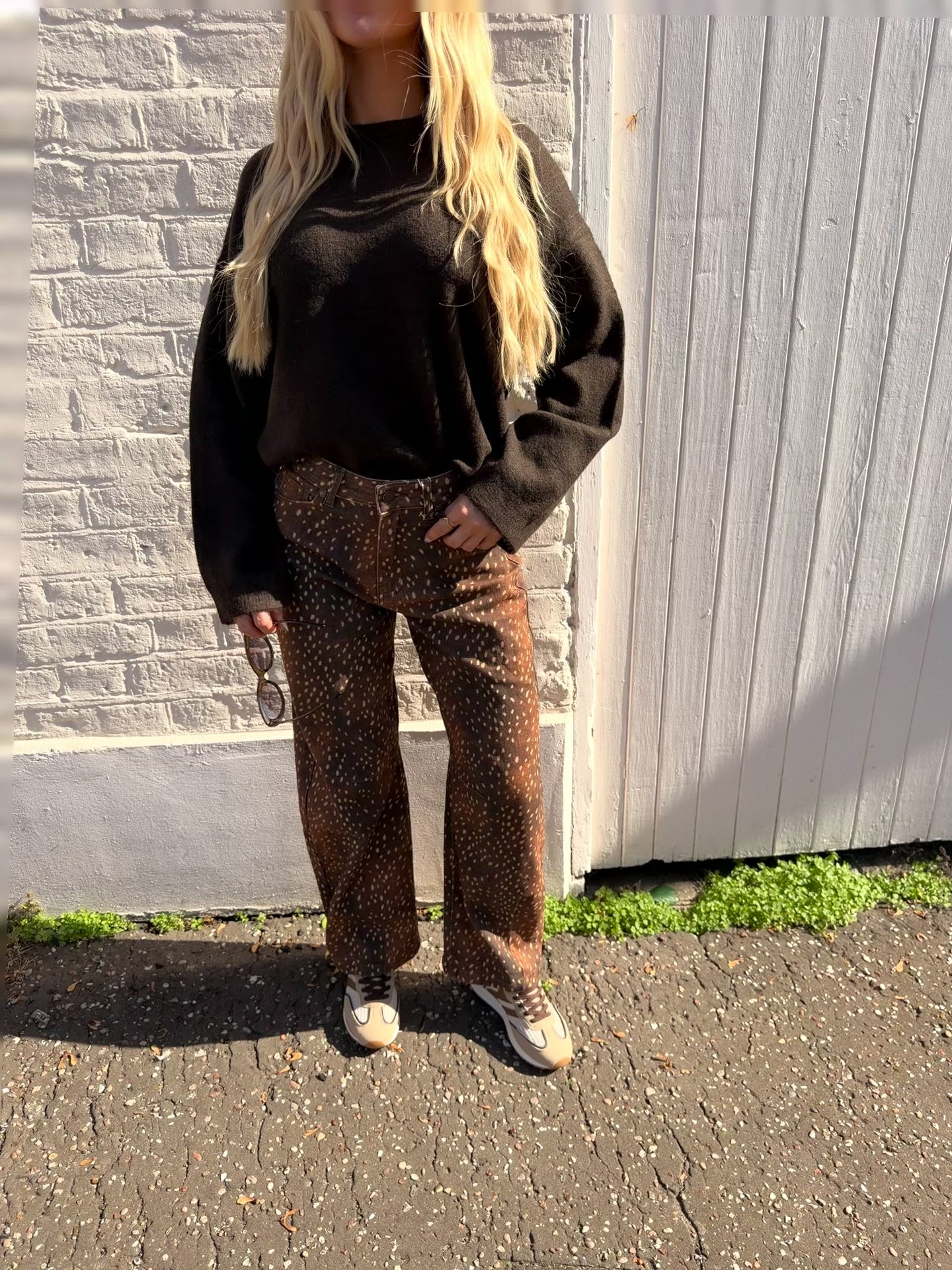 Leah Bambi Print Barrel Jean