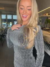 Maeve Jewelled Long Sleeve Split Side Top