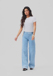 Madison Button Wide Leg Jeans