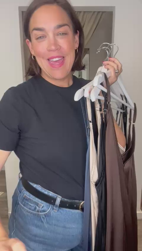 Pippa Satin V-neck Wide-leg Jumpsuit