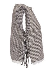 Eliza Brown Gingham Tie Top - part of co-ord