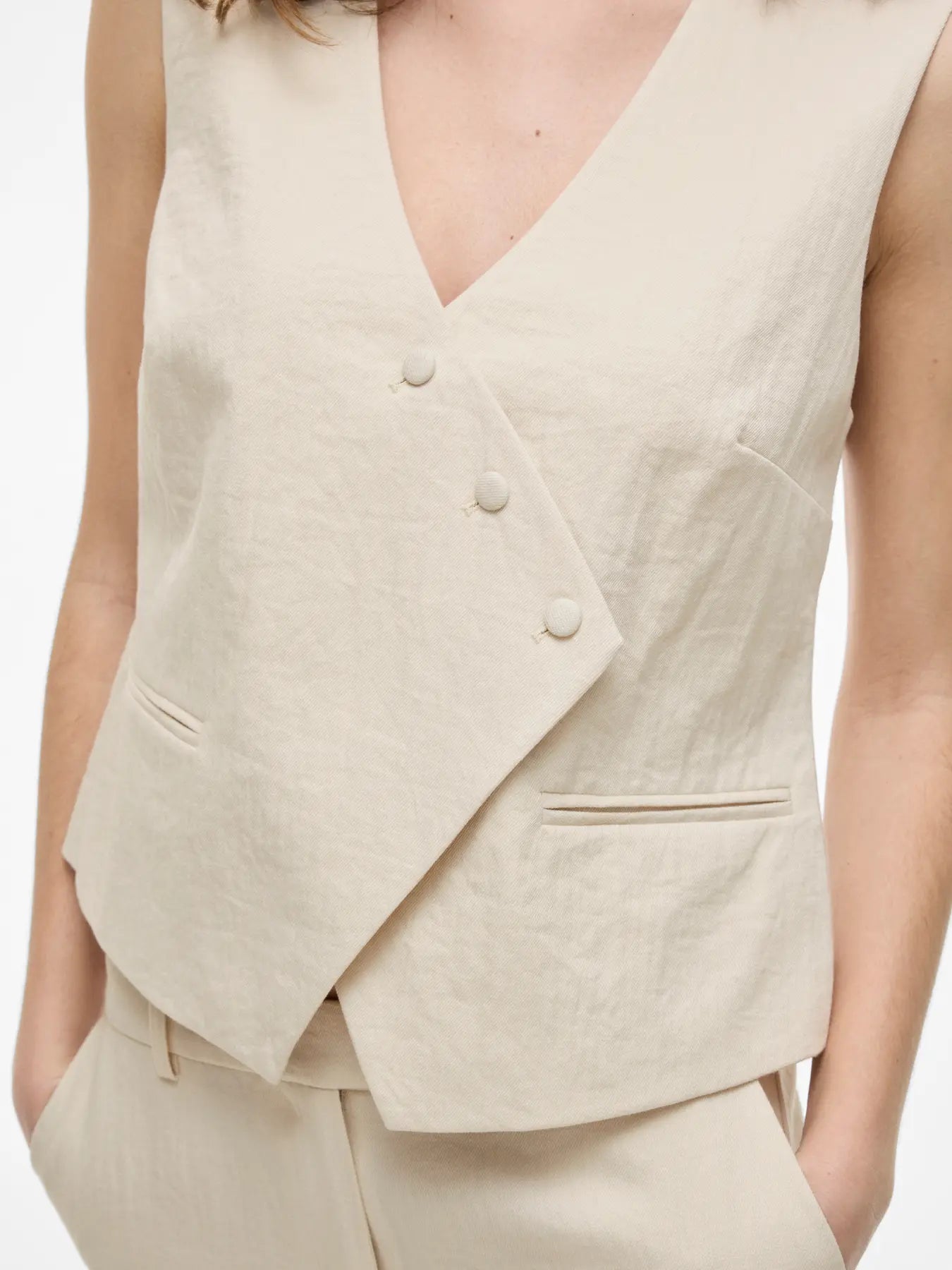 Flea cream Tailored Vest/Waistcoat