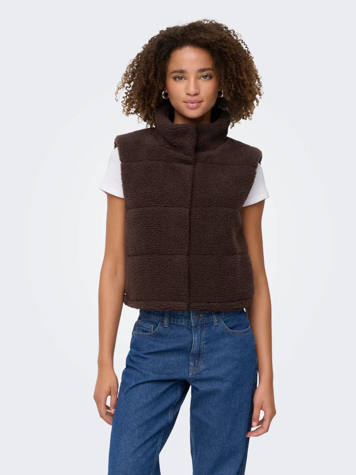 Sandra Teddy Padded Gilet Brown