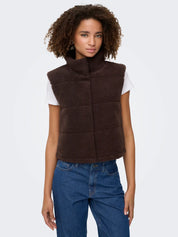 Sandra Teddy Padded Gilet Brown