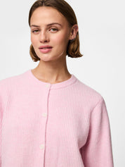 Silly Pink O-neck Knit Cardigan