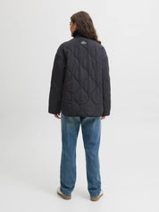 Serena Mid Quilted Zip Jacket Black