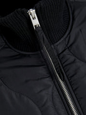 Serena Mid Quilted Zip Jacket Black