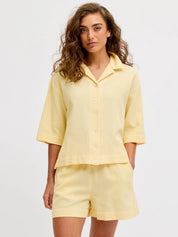 Global Waffle Resort Shirt Yellow