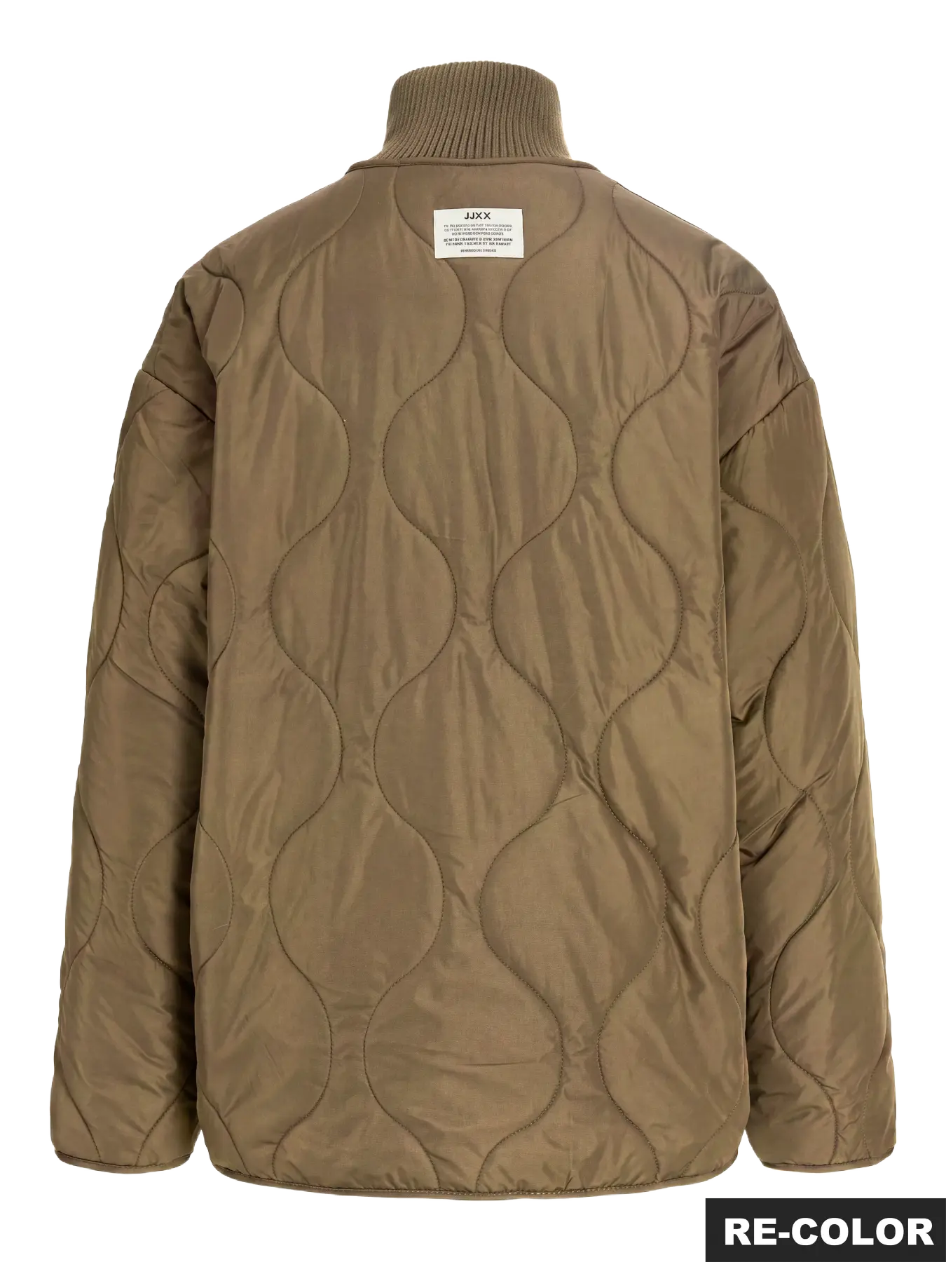 Serena Mid Quilted Zip Jacket Khaki