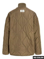Serena Mid Quilted Zip Jacket Khaki