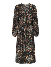 Caroline Print Slit Midi Dress