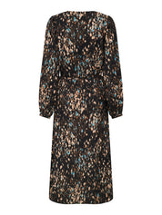 Caroline Print Slit Midi Dress