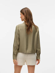 Tioma Green Tie Blouse
