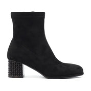 Sage Black Gemstone Encrusted Ankle Boot