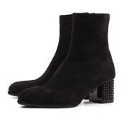 Sage Black Gemstone Encrusted Ankle Boot