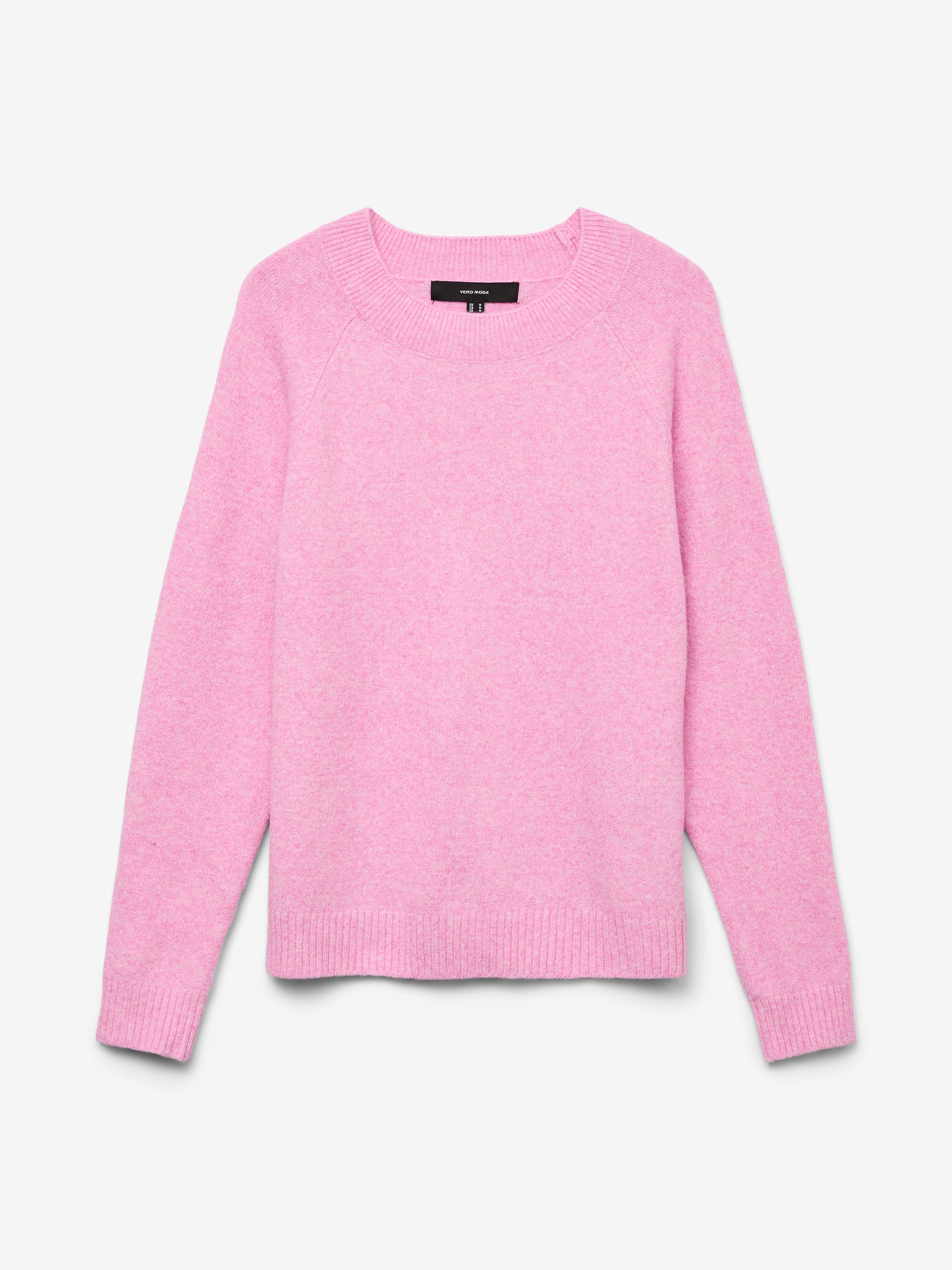Doffy O-Neck Long Sleeve Pullover Pink