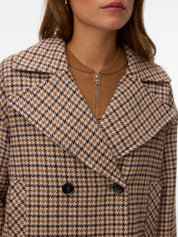 Jackieline Checked Short Jacket