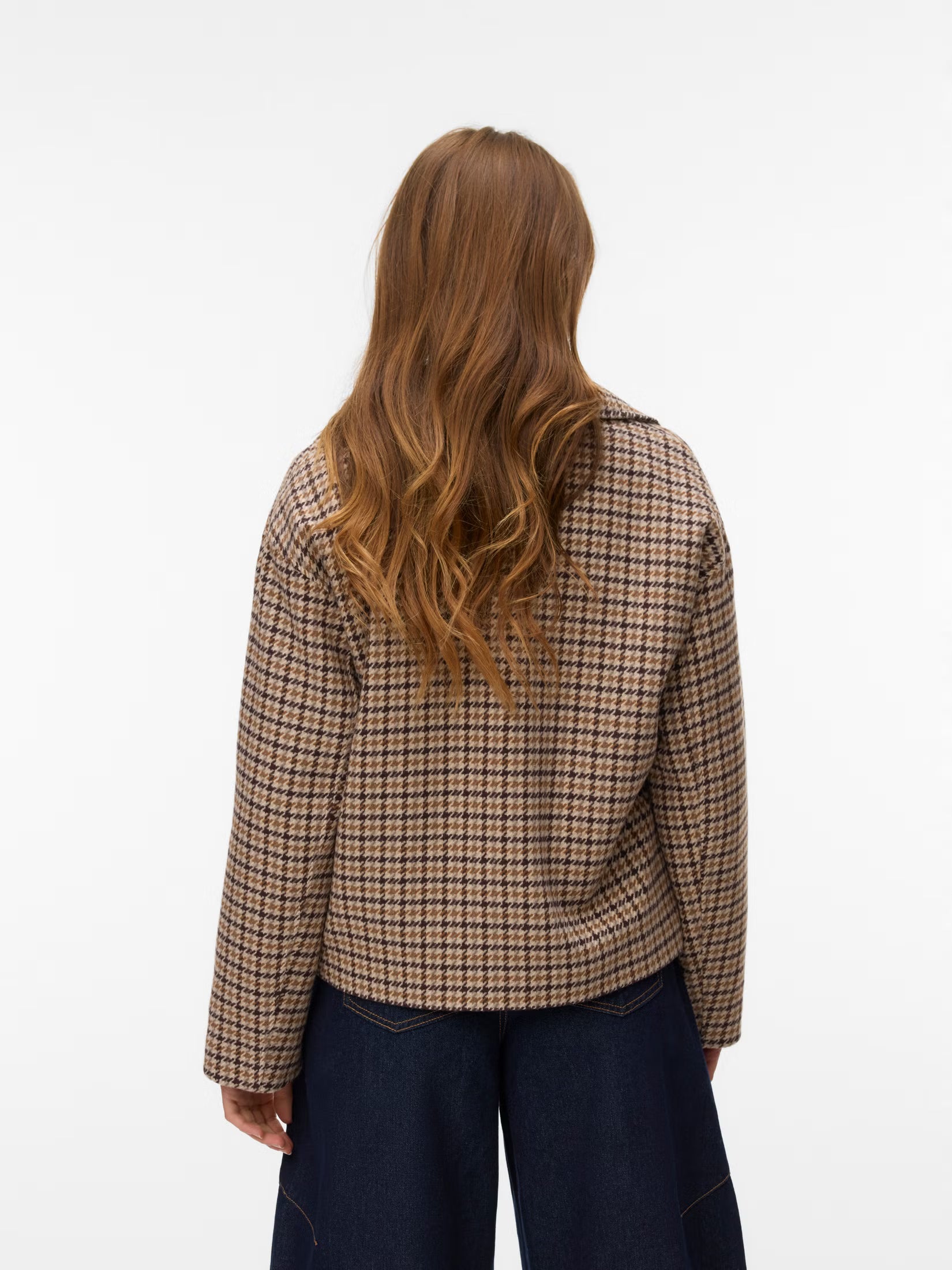 Jackieline Checked Short Jacket