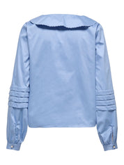 Willow Shirt with Pearl Buttons and Large Collar