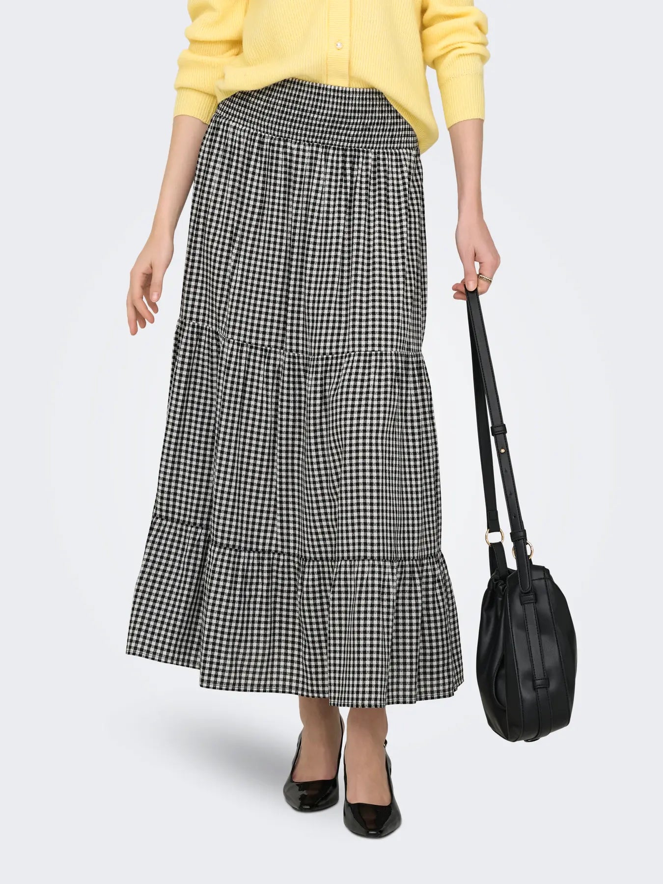 Lucas Checkboard Smock Maxi Skirt