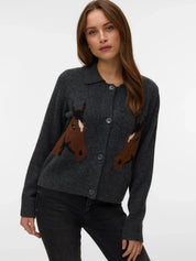 Cavallo Horse Polo Neck Cardigan