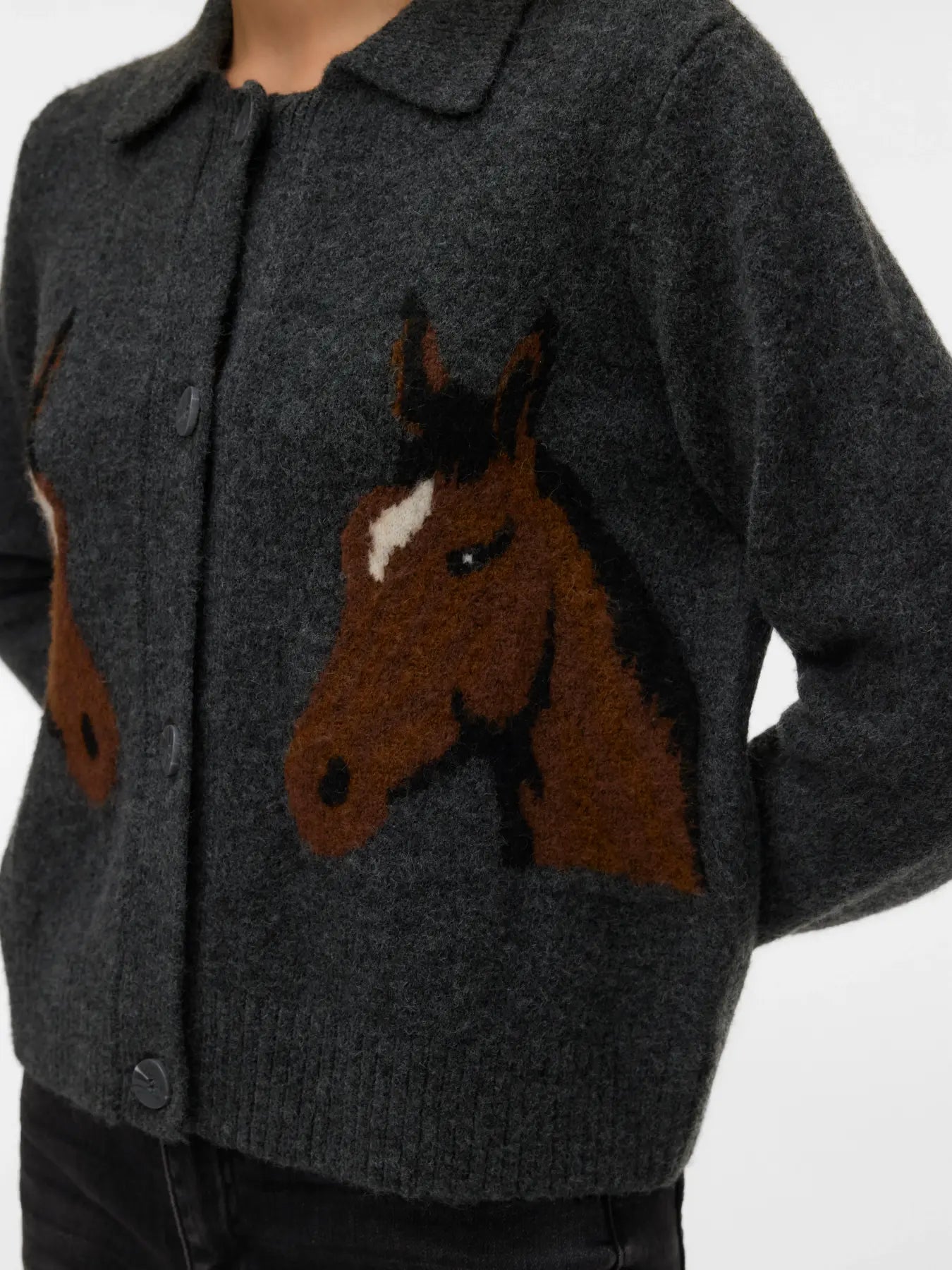 Cavallo Horse Polo Neck Cardigan