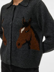 Cavallo Horse Polo Neck Cardigan