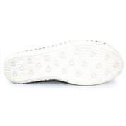 St Ives Leather Plimsole White