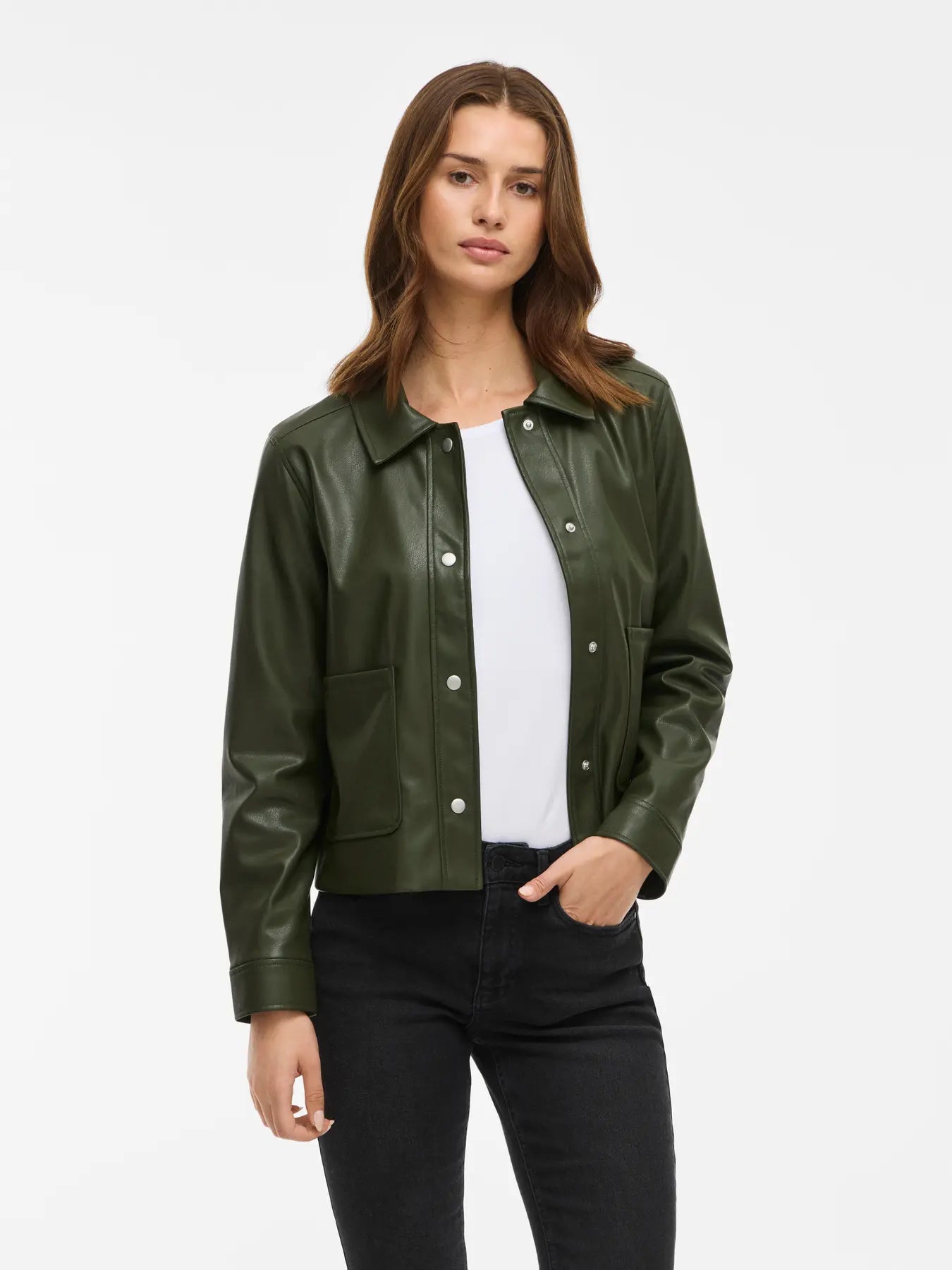 Hellium Khaki PU Jacket