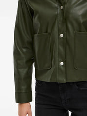 Hellium Khaki PU Jacket