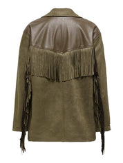 Frange  Faux Suede Fringe Jacket