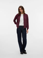 Coco Wine Lightweight Bomber Jacket