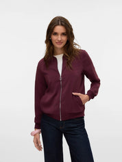 Coco Wine Lightweight Bomber Jacket