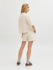 Global Waffle Shorts Cream